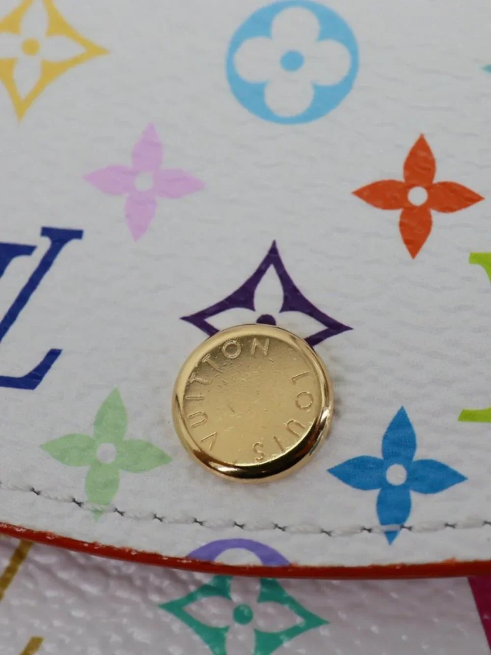 Louis Vuitton  x TM Rosalie Multicolor Monogram Canvas Coin Purse White
